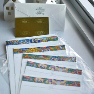Disneyland Disney Gallery Stationery Set Vintage 10th Anniversary 1997 Rare
